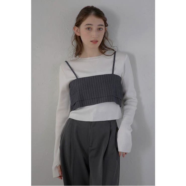 back ribbon pinstripe | BONJOUR SAGAN | 詳細画像1 