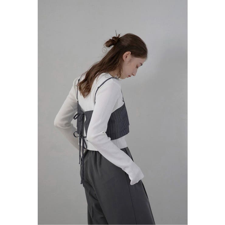 back ribbon pinstripe | BONJOUR SAGAN | 詳細画像7 