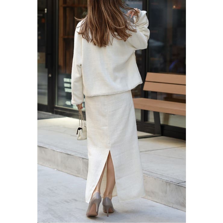 ツイードゴールド釦フリンジジャケット | BONJOUR SAGAN | 詳細画像27 