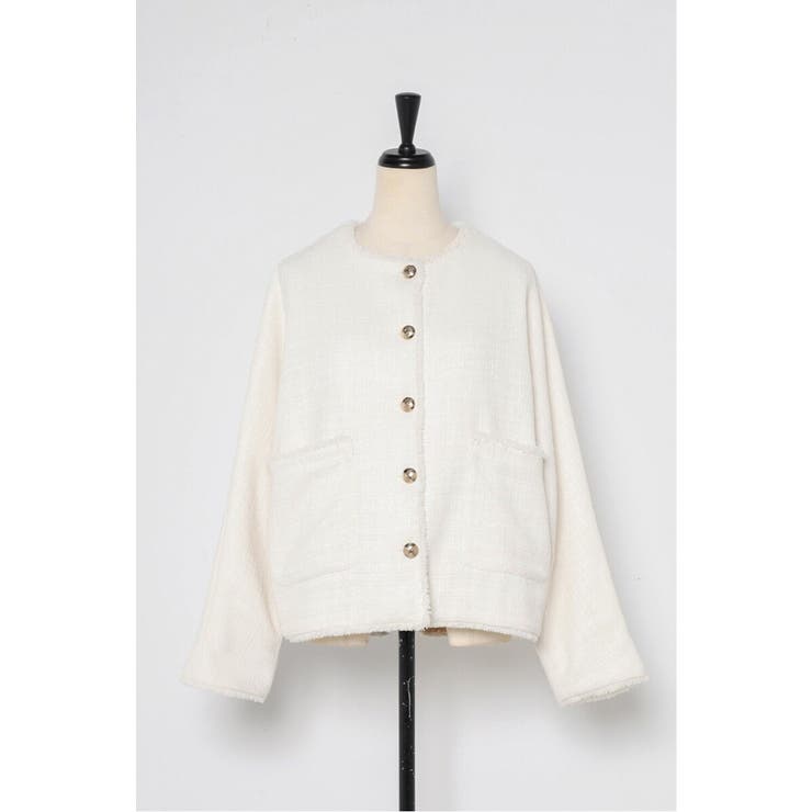 ツイードゴールド釦フリンジジャケット | BONJOUR SAGAN | 詳細画像34 