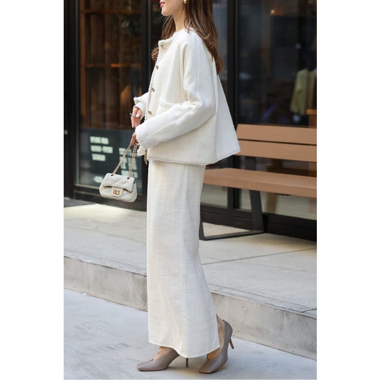 ツイードIラインバックスリットスカート 77-004588 | BONJOUR SAGAN | 詳細画像11 