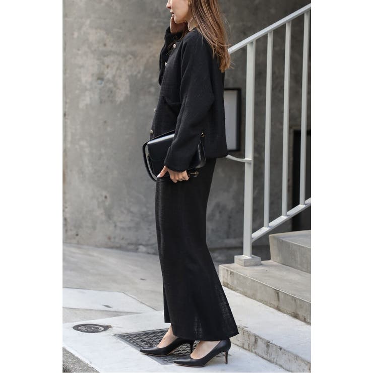 ツイードIラインバックスリットスカート 77-004588 | BONJOUR SAGAN | 詳細画像20 