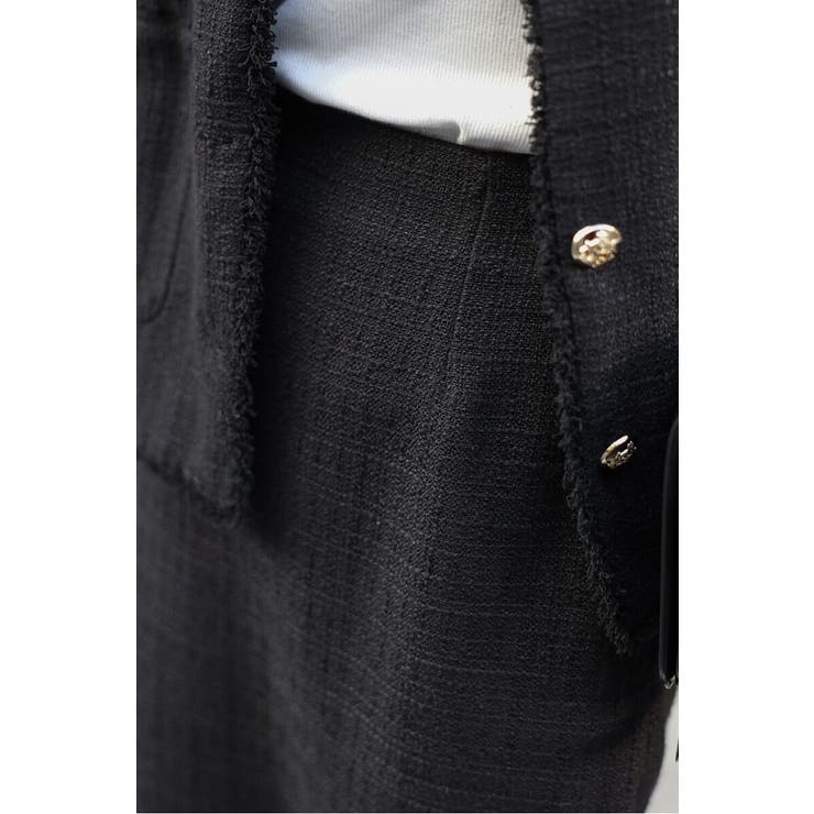 ツイードIラインバックスリットスカート 77-004588 | BONJOUR SAGAN | 詳細画像23 