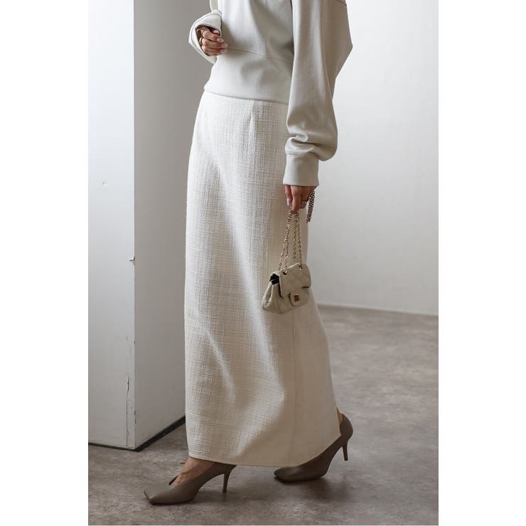 ツイードIラインバックスリットスカート 77-004588 | BONJOUR SAGAN | 詳細画像1 