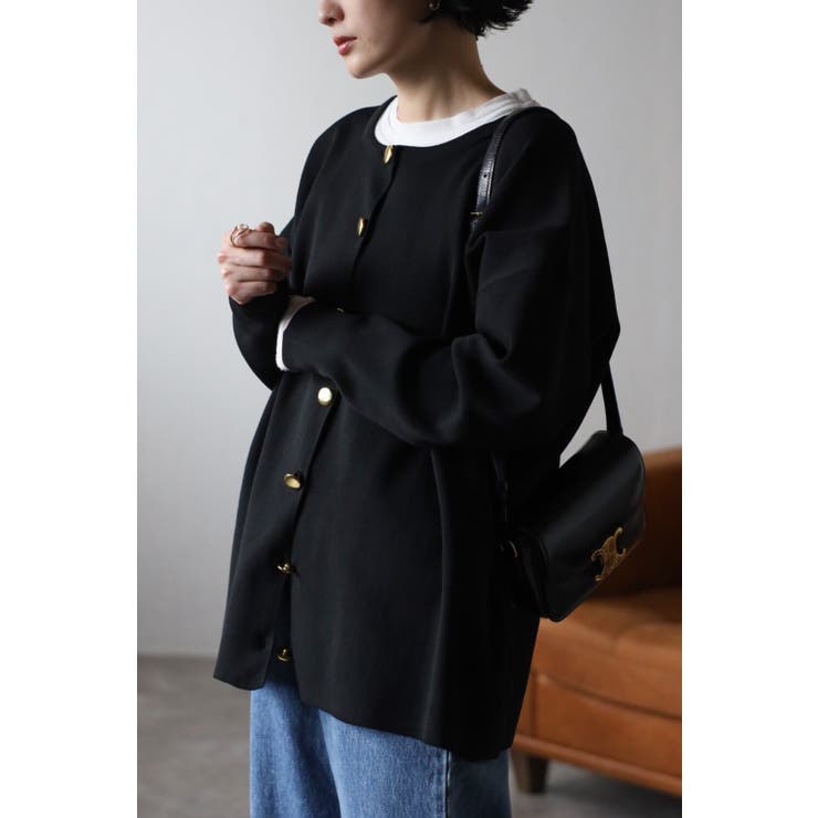 ダイバーニット金釦カーディガン 88 003328 | BONJOUR SAGAN | 詳細画像2 