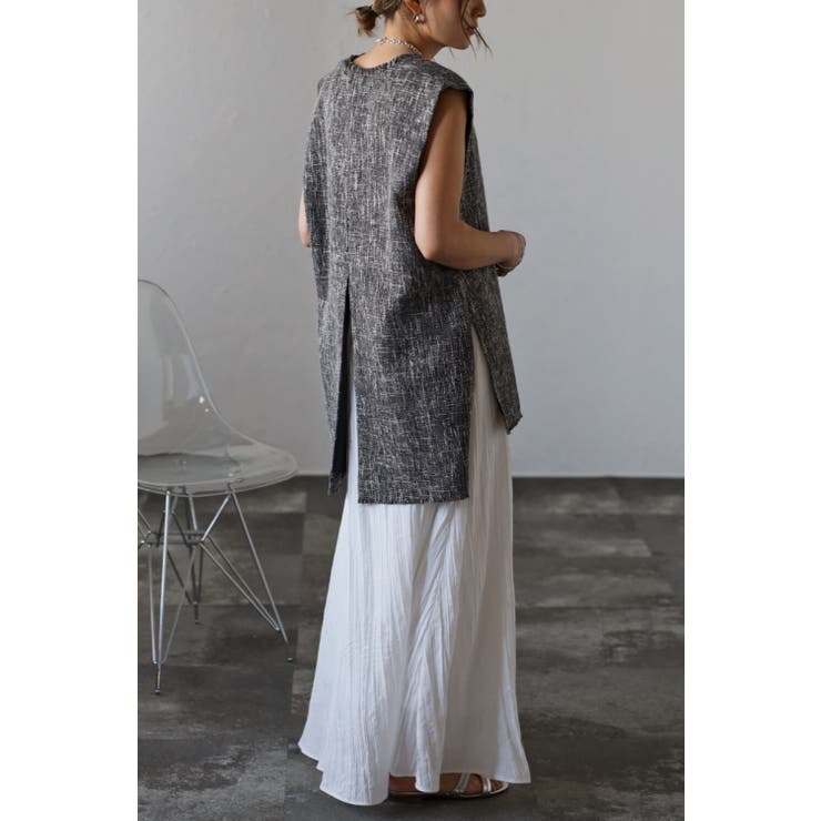 Vネックツイードベスト  77-003247 | BONJOUR SAGAN | 詳細画像16 