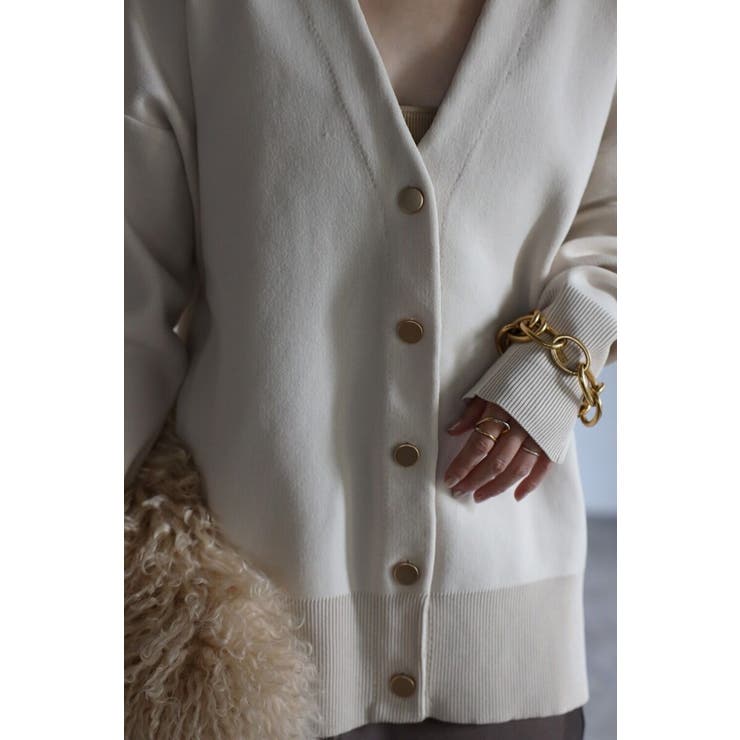 ゴールドボタン ダンボールカーディガン | BONJOUR SAGAN | 詳細画像12 