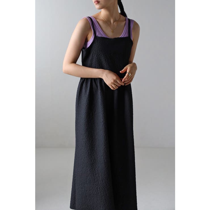 ふくれジャガードフレアキャミワンピース 88-002963 | BONJOUR SAGAN | 詳細画像1 