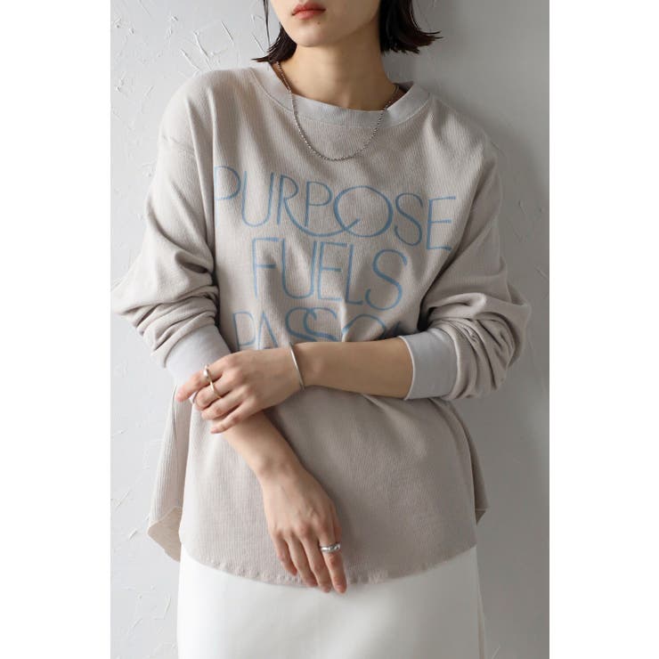 LIGHT-GRAY | デザインロゴプルオーバー 88-003357/88-003012 | BONJOUR SAGAN