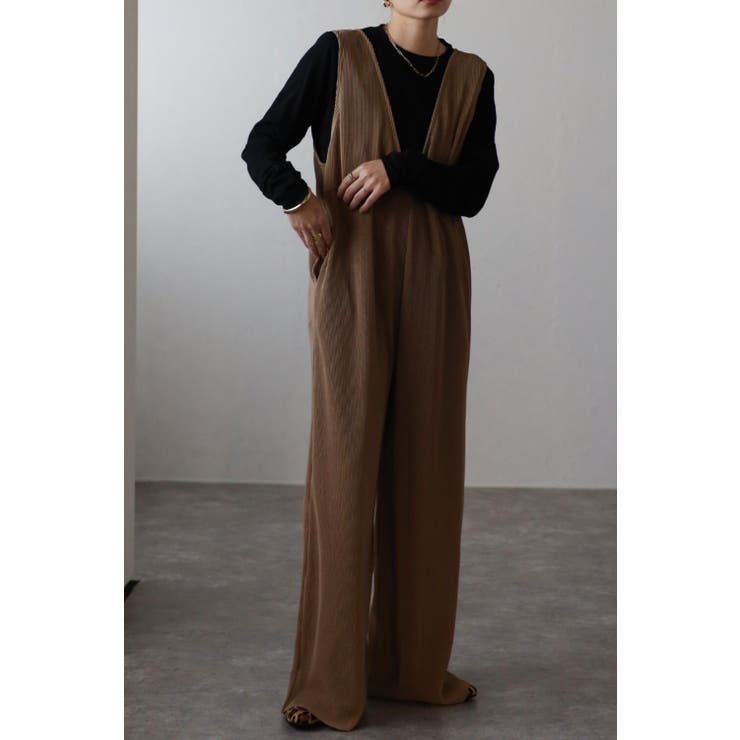 CAMEL | 2WAYプリーツロンパース 88-003040 | BONJOUR SAGAN