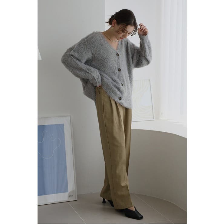 shaggy knit cardigan / シャギーニットカーディガン | BONJOUR SAGAN | 詳細画像1 