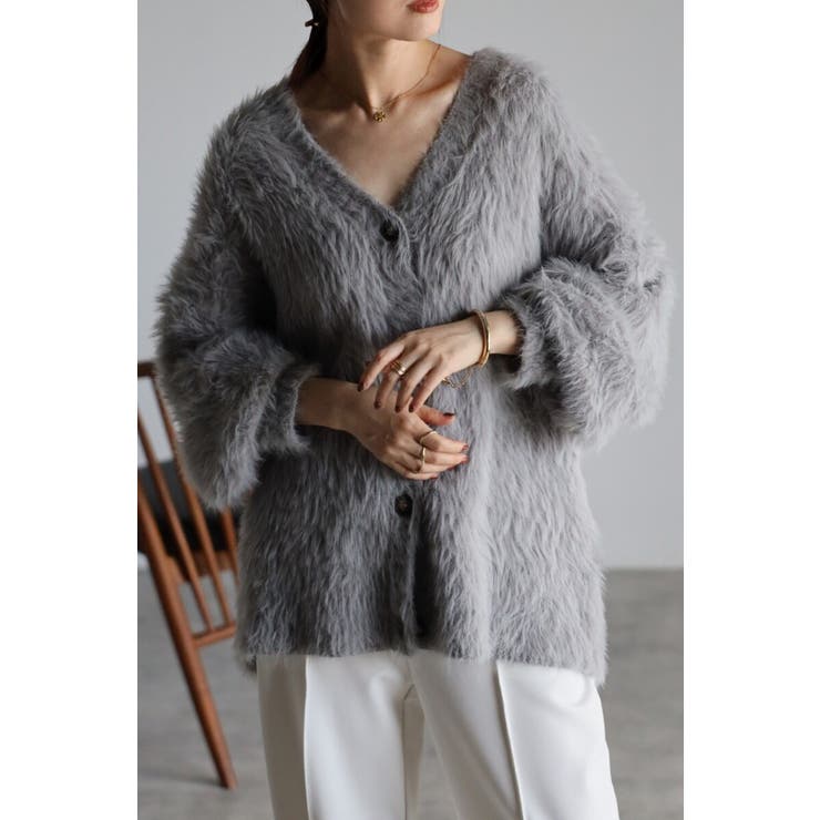 shaggy knit cardigan / シャギーニットカーディガン | BONJOUR SAGAN | 詳細画像6 