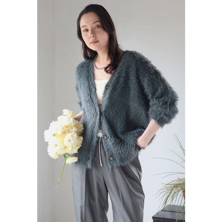 shaggy knit cardigan / シャギーニットカーディガン | BONJOUR SAGAN | 詳細画像11 