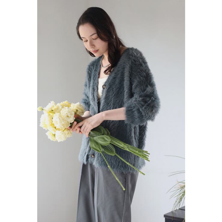 shaggy knit cardigan / シャギーニットカーディガン | BONJOUR SAGAN | 詳細画像13 