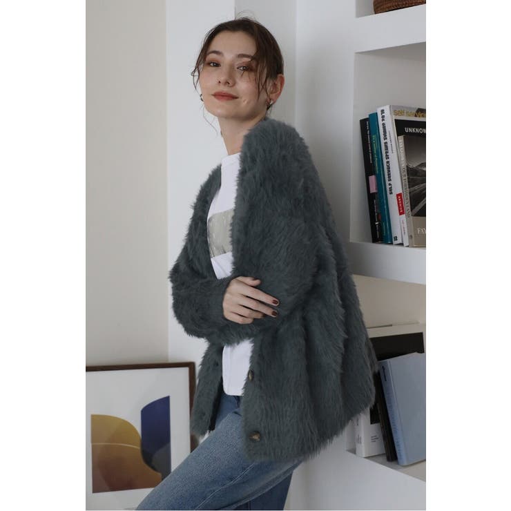 shaggy knit cardigan / シャギーニットカーディガン | BONJOUR SAGAN | 詳細画像16 
