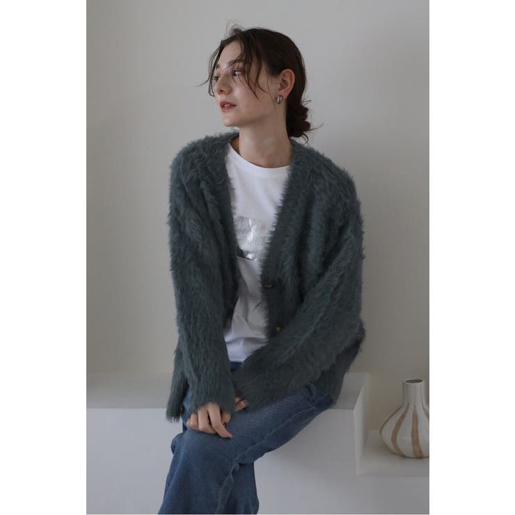 shaggy knit cardigan / シャギーニットカーディガン | BONJOUR SAGAN | 詳細画像18 