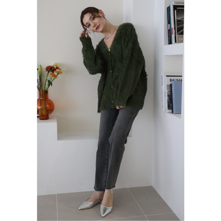 shaggy knit cardigan / シャギーニットカーディガン | BONJOUR SAGAN | 詳細画像24 
