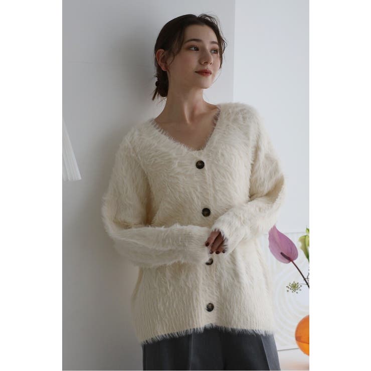 shaggy knit cardigan / シャギーニットカーディガン | BONJOUR SAGAN | 詳細画像32 
