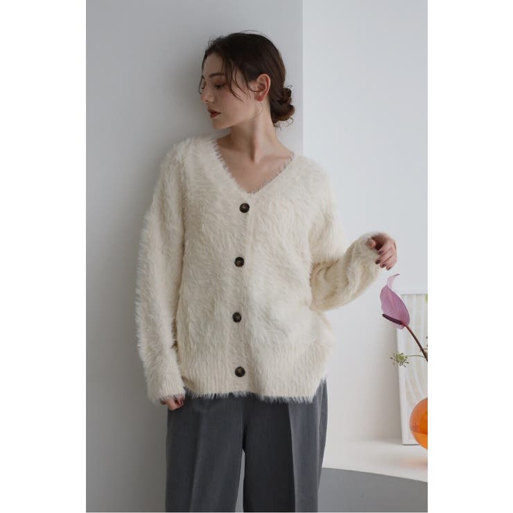 shaggy knit cardigan / シャギーニットカーディガン | BONJOUR SAGAN | 詳細画像34 