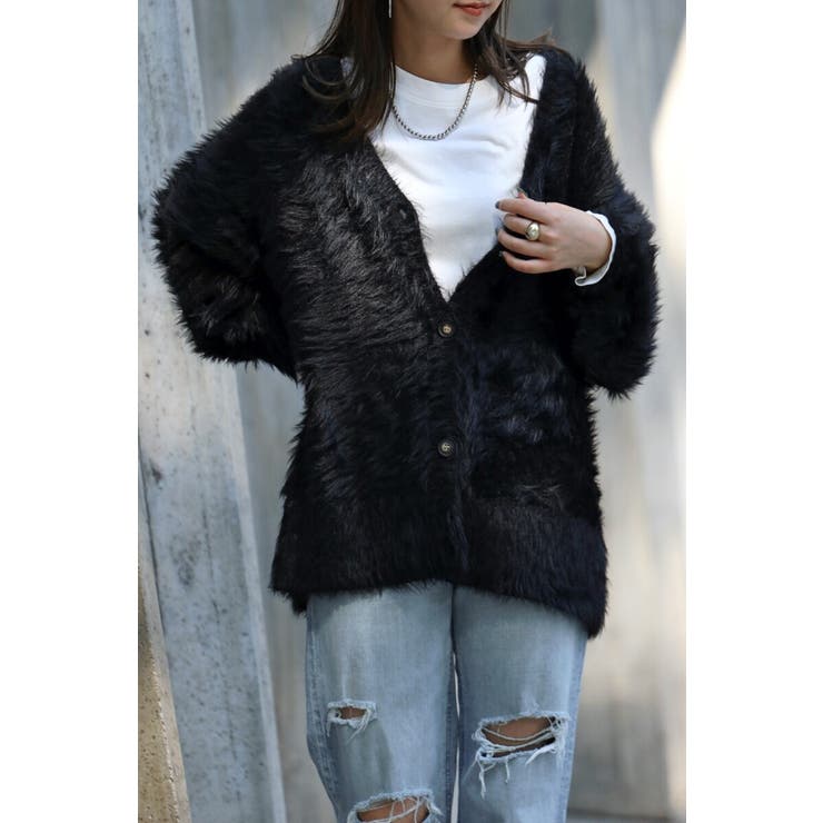 shaggy knit cardigan / シャギーニットカーディガン | BONJOUR SAGAN | 詳細画像45 