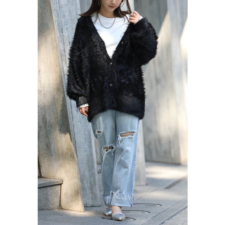 shaggy knit cardigan / シャギーニットカーディガン | BONJOUR SAGAN | 詳細画像46 