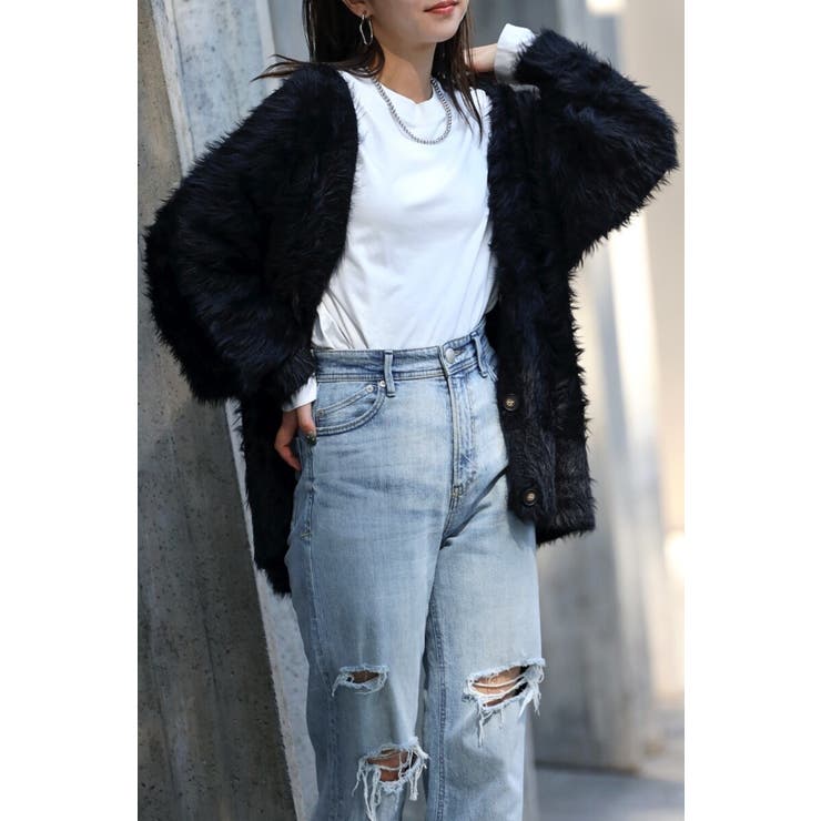 shaggy knit cardigan / シャギーニットカーディガン | BONJOUR SAGAN | 詳細画像49 