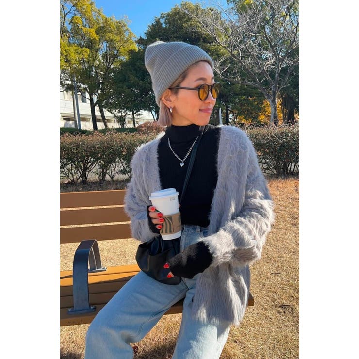 shaggy knit cardigan / シャギーニットカーディガン | BONJOUR SAGAN | 詳細画像58 