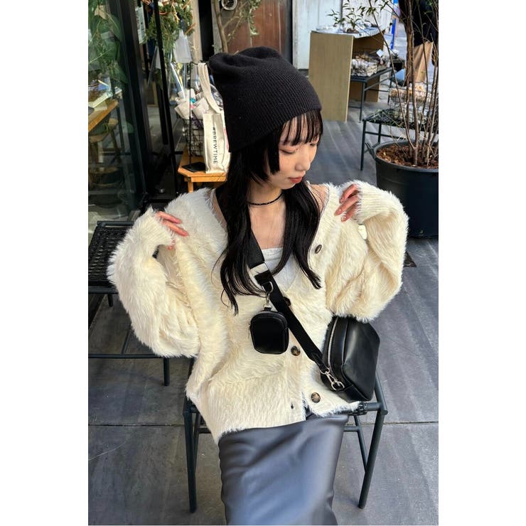 shaggy knit cardigan / シャギーニットカーディガン | BONJOUR SAGAN | 詳細画像68 