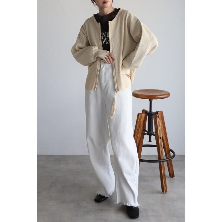 ダブルジップダンボールリブニットカーディガン 88-003686 | BONJOUR SAGAN | 詳細画像8 