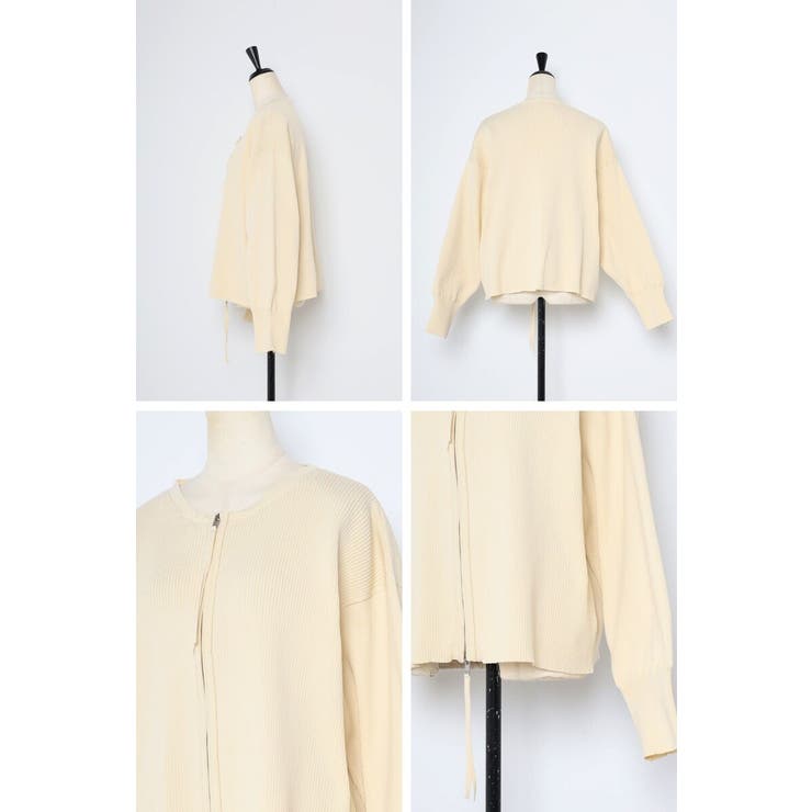 ダブルジップダンボールリブニットカーディガン 88-003686 | BONJOUR SAGAN | 詳細画像24 