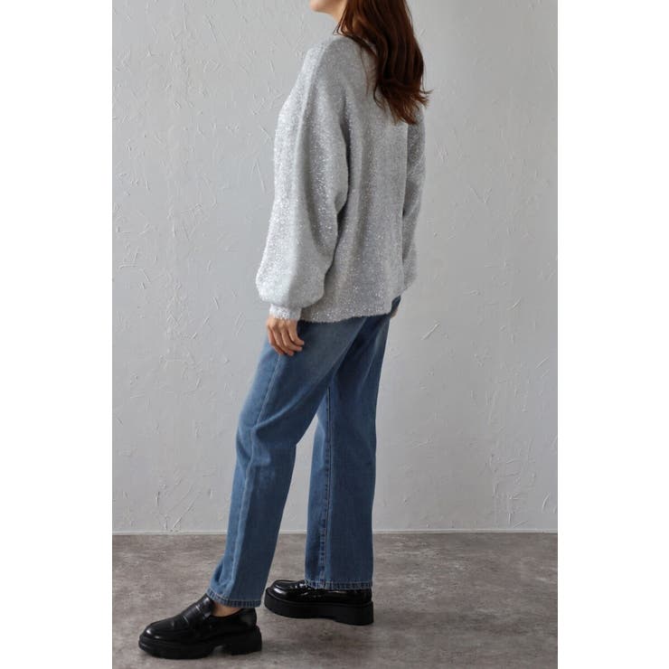 前後2WAYラメシャギークルーネックカーディガン 88-003687 | BONJOUR SAGAN | 詳細画像11 