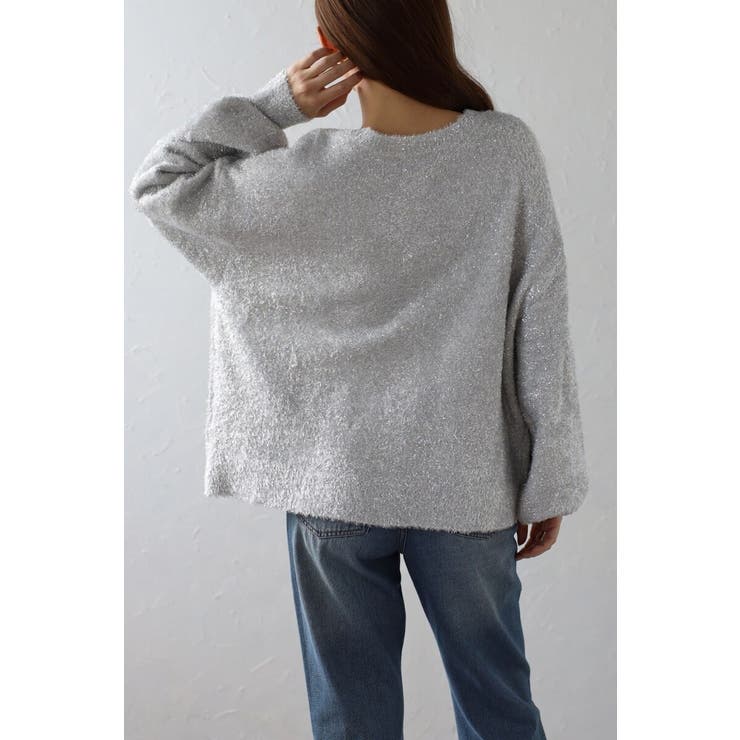 前後2WAYラメシャギークルーネックカーディガン 88-003687 | BONJOUR SAGAN | 詳細画像12 