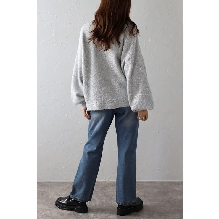 前後2WAYラメシャギークルーネックカーディガン 88-003687 | BONJOUR SAGAN | 詳細画像13 