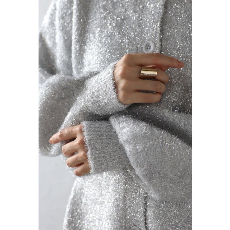 前後2WAYラメシャギークルーネックカーディガン 88-003687 | BONJOUR SAGAN | 詳細画像15 