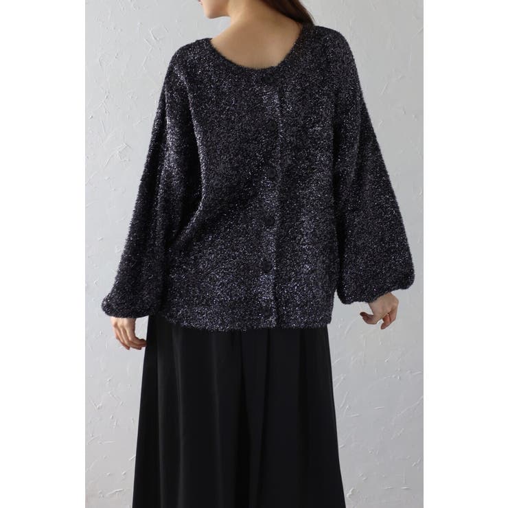 前後2WAYラメシャギークルーネックカーディガン 88-003687 | BONJOUR SAGAN | 詳細画像17 