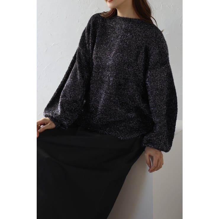 前後2WAYラメシャギークルーネックカーディガン 88-003687 | BONJOUR SAGAN | 詳細画像18 