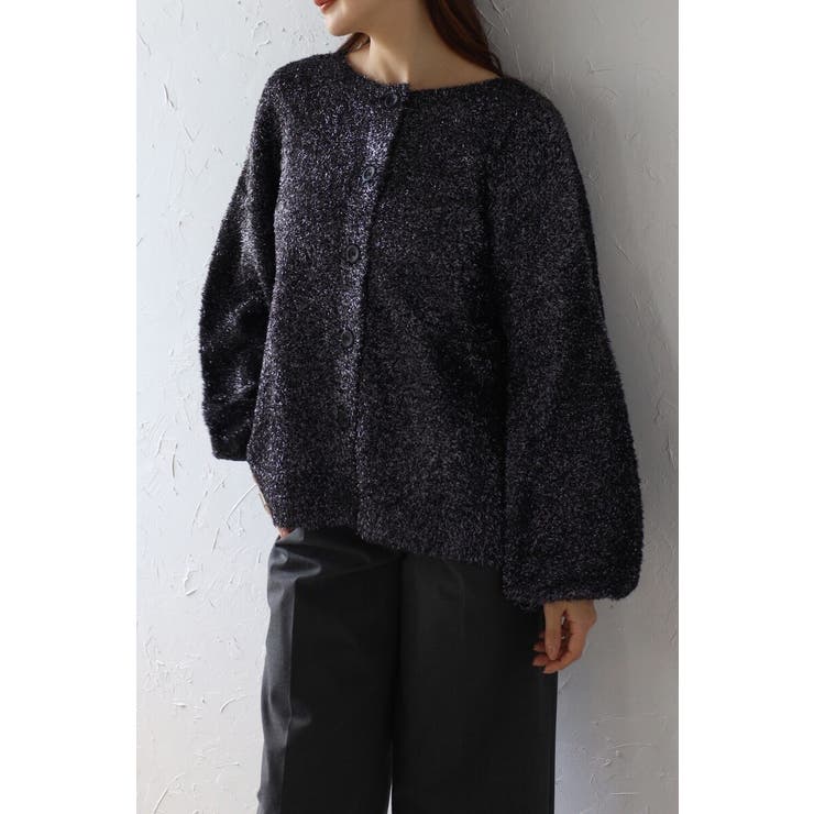 前後2WAYラメシャギークルーネックカーディガン 88-003687 | BONJOUR SAGAN | 詳細画像21 