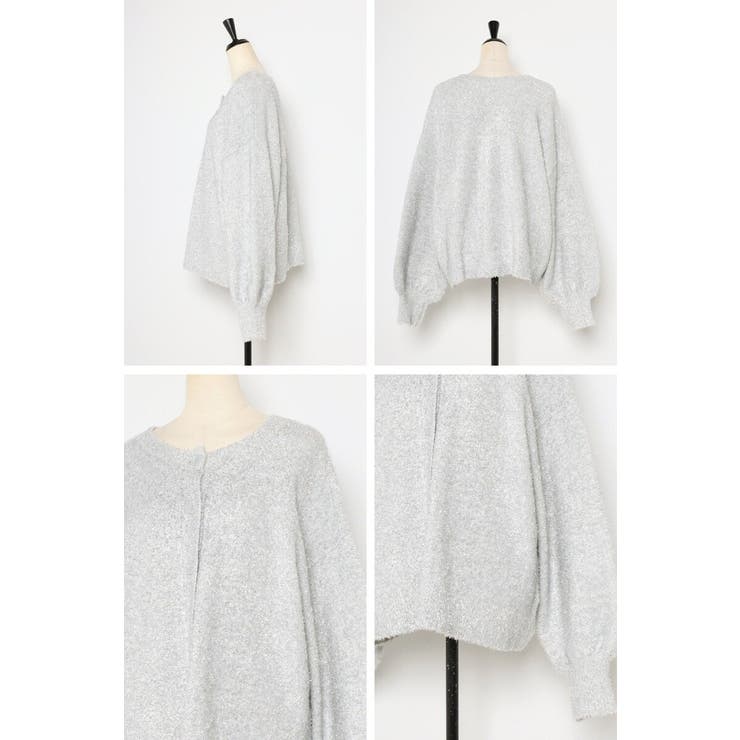 前後2WAYラメシャギークルーネックカーディガン 88-003687 | BONJOUR SAGAN | 詳細画像26 