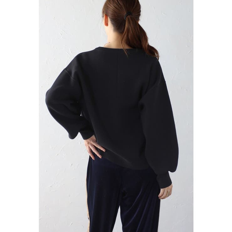 Vガゼットスウェットライクニットプルオーバー 88-003689 | BONJOUR SAGAN | 詳細画像6 