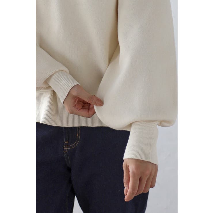 Vガゼットスウェットライクニットプルオーバー 88-003689 | BONJOUR SAGAN | 詳細画像15 