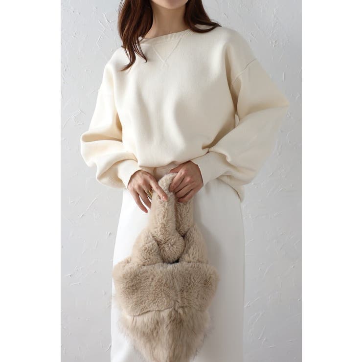 Vガゼットスウェットライクニットプルオーバー 88-003689 | BONJOUR SAGAN | 詳細画像18 