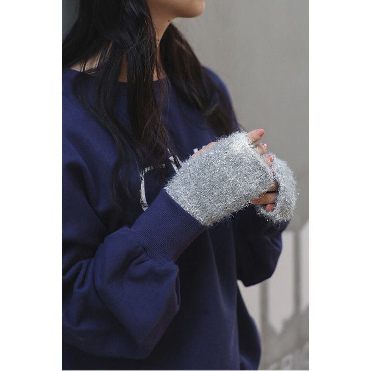 LIGHT-GRAY | 【Casselini】ラメフェザーアームウォーマー 88-003765 | BONJOUR SAGAN