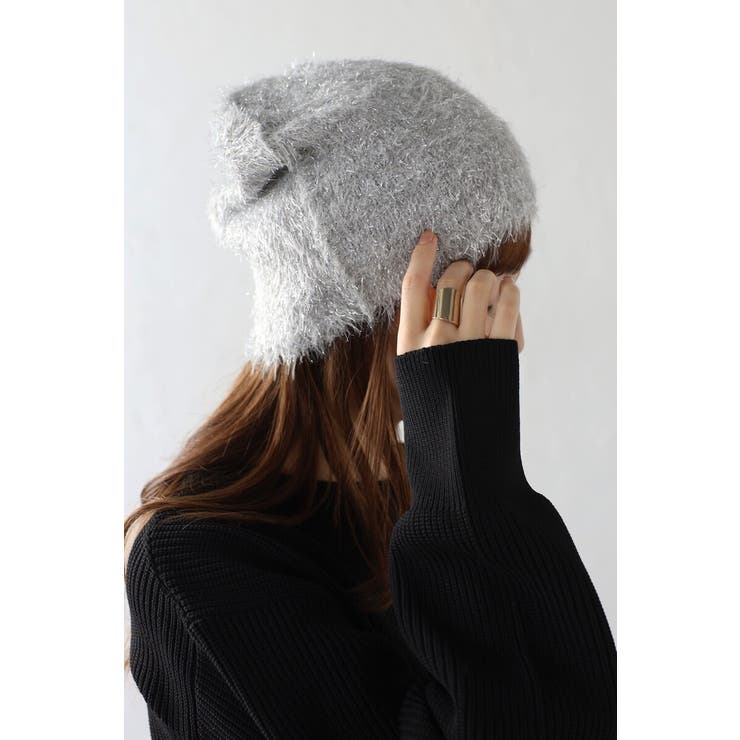 LIGHT-GRAY | 【Casselini】ラメフェザービーニー 88-003767 | BONJOUR SAGAN