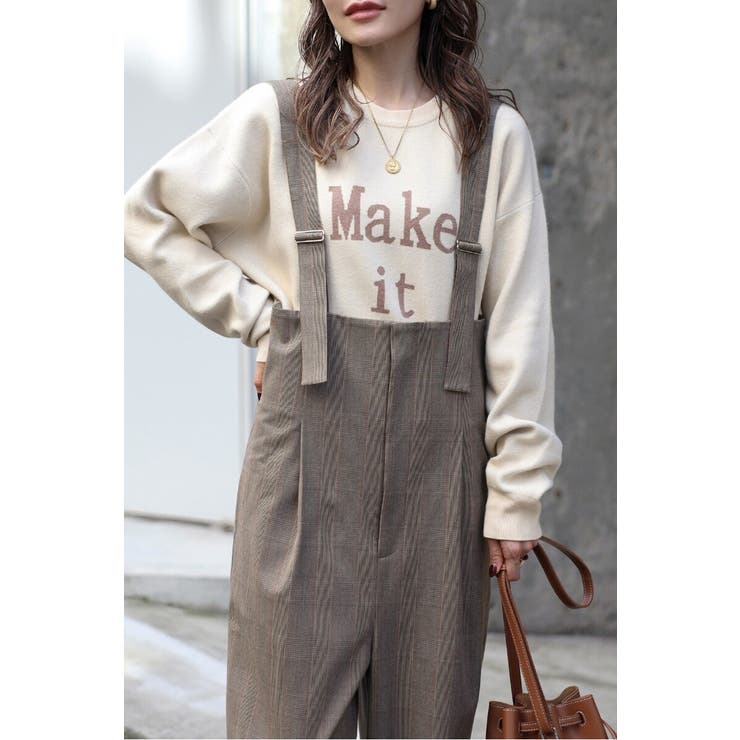 IVORY | Make it Happenロゴニット 88-003883 | BONJOUR SAGAN