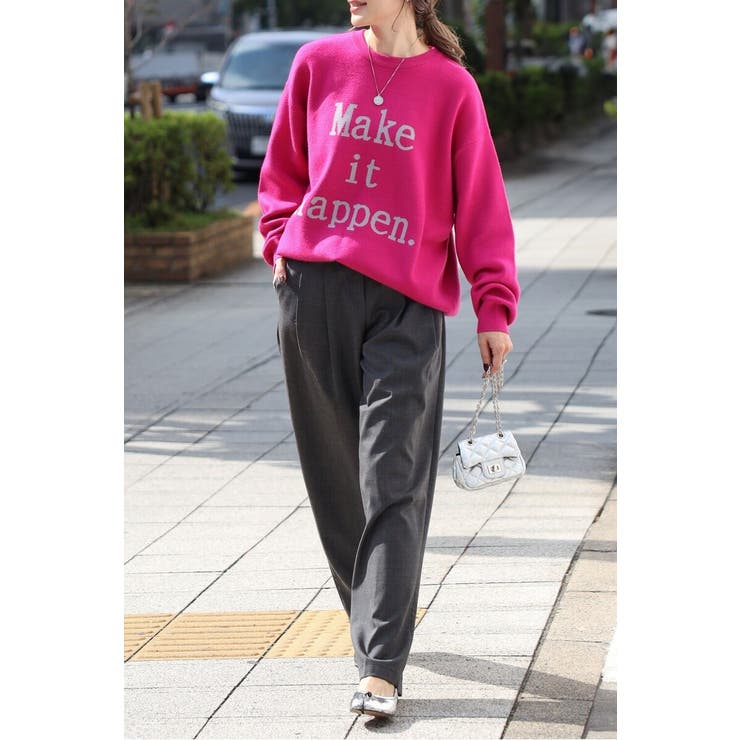 Make it Happenロゴニット 88-003883 | BONJOUR SAGAN | 詳細画像1 