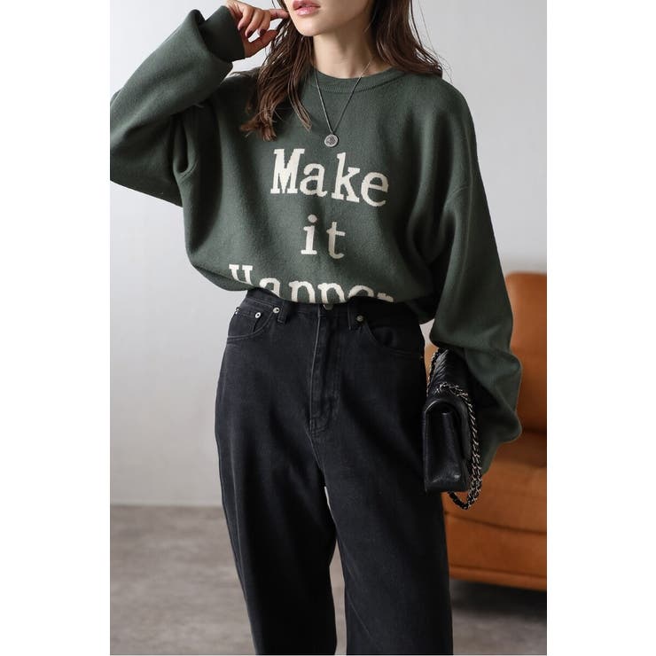 Make it Happenロゴニット 88-003883 | BONJOUR SAGAN | 詳細画像15 