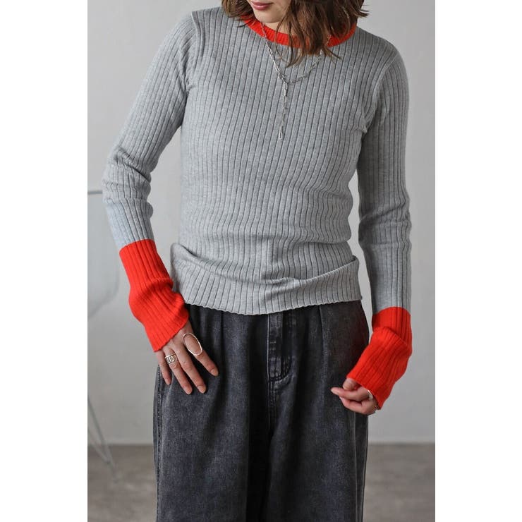 配色フィンガーホールリブニット 88-003886 | BONJOUR SAGAN | 詳細画像6 