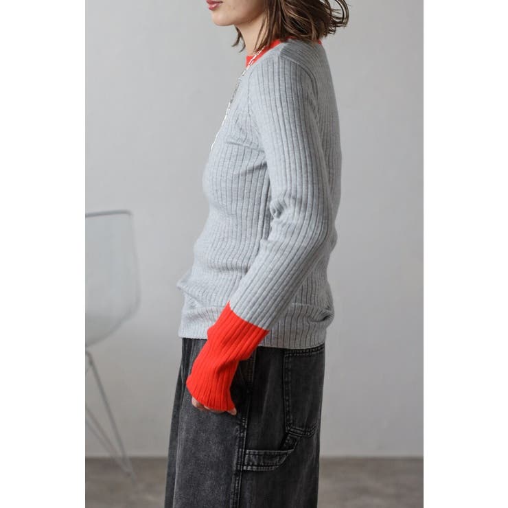 配色フィンガーホールリブニット 88-003886 | BONJOUR SAGAN | 詳細画像8 