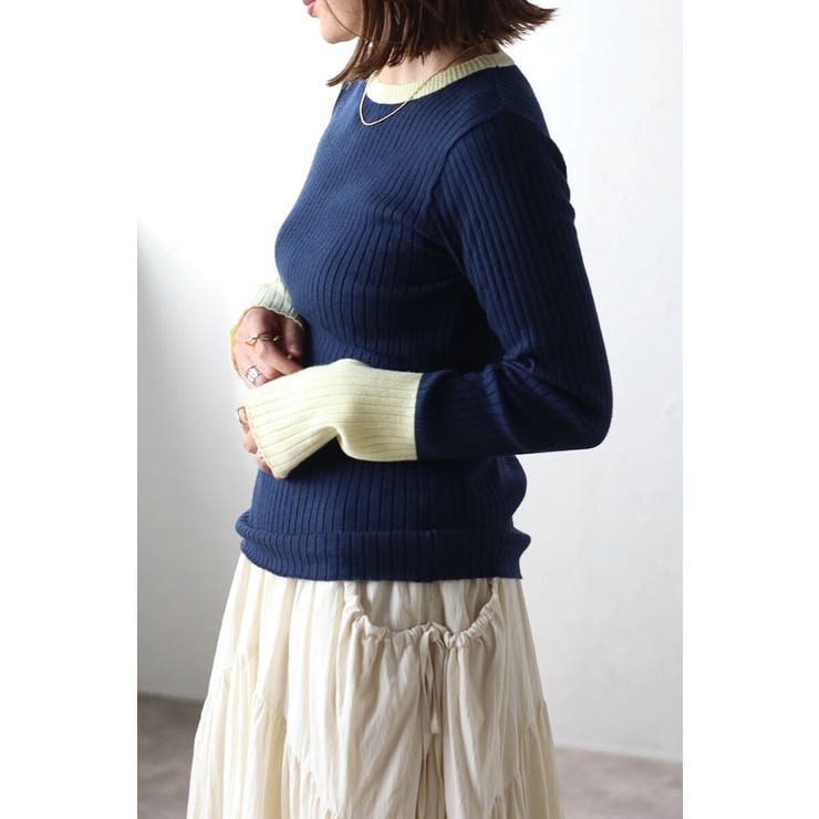 配色フィンガーホールリブニット 88-003886 | BONJOUR SAGAN | 詳細画像16 