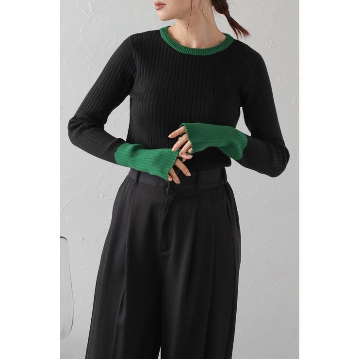 配色フィンガーホールリブニット 88-003886 | BONJOUR SAGAN | 詳細画像21 